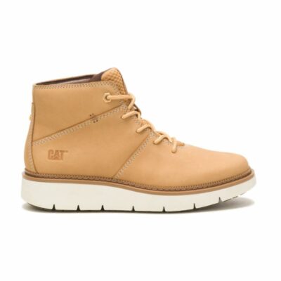 Women Boots | Cat Footwear Women Chariot Plain Toe Mid Boot Honey Reset