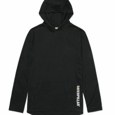 Men Tops & Outerwear | Cat Footwear Men Coolmax Lightweight Pullover Hoodie Sweatshirts Black