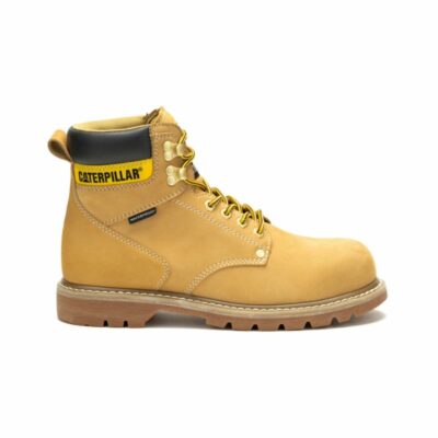 Men Waterproof | Cat Footwear Men Second Shift Waterproof Steel Toe Work Boot Boots Honey Reset