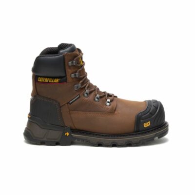 Men Composite Toe | Cat Footwear Men Excavator Xl 6″ Waterproof Composite Toe Work Boot 6″ Safety Work Boots Dark Brown