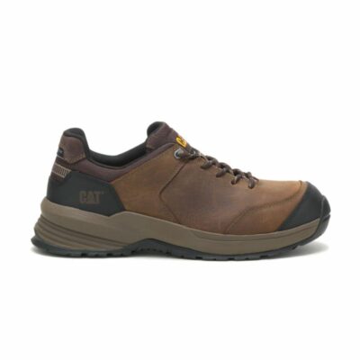 Men Lightweight | Cat Footwear Men Streamline 2.0 Leather Composite Toe Work Shoe Sneakers Clay