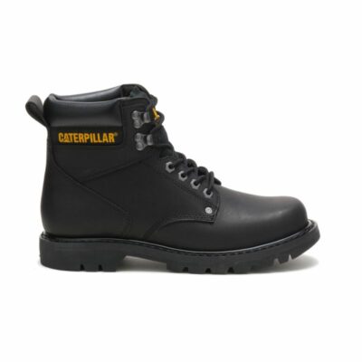 Men Soft Toe | Cat Footwear Men Second Shift Work Boot Comfortable Work Boots Black