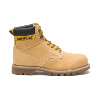 Men Safety Toe | Cat Footwear Men Second Shift Steel Toe Work Boot 6″ Boots Honey Nubuck