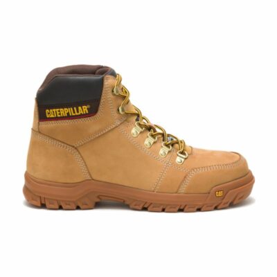 Men Safety Toe | Cat Footwear Men Outline Steel Toe Work Boot 6″ Boots Honey Reset