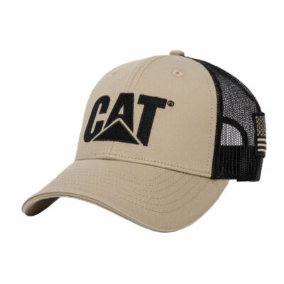 Men/Women Hats & Accessories | Cat Footwear Cat Logo Flag Hat Hats Khaki