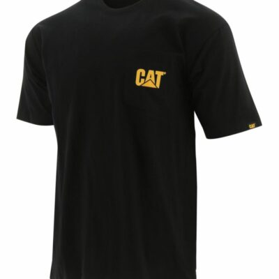 Men Tops & Outerwear | Cat Footwear Men Trademark Pocket Tee Short Sleeves Black