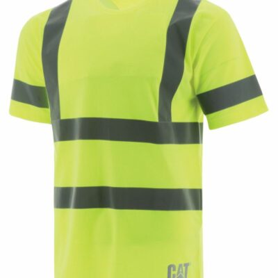 Men Tops & Outerwear | Cat Footwear Men Hivis Class Iii Tee Short Sleeves Yellow