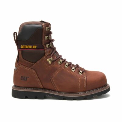 Men Steel Toe | Cat Footwear Men Alaska 2.0 8″ Waterproof Thinsulate™ Steel Toe Work Boot 8″ Boots Walnut