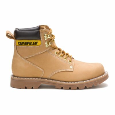 Men Soft Toe | Cat Footwear Men Second Shift Work Boot Comfortable Work Boots Honey