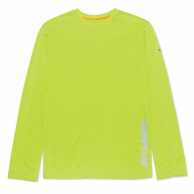 Men PPE | Cat Footwear Men Coolmax Long Sleeve Tee Long Sleeves Hi-vis Yellow