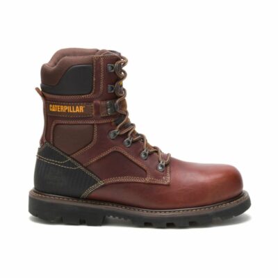 Men Steel Toe | Cat Footwear Men Indiana 2.0 Steel Toe Work Boot 8″ Boots Brown