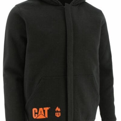 Men PPE | Cat Footwear Men Flame Resistant Midweight Full Zip Hoodie Sweatshirts Black