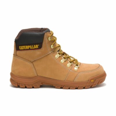 Men Soft Toe | Cat Footwear Men Outline Work Boot 6″ Boots Honey Reset