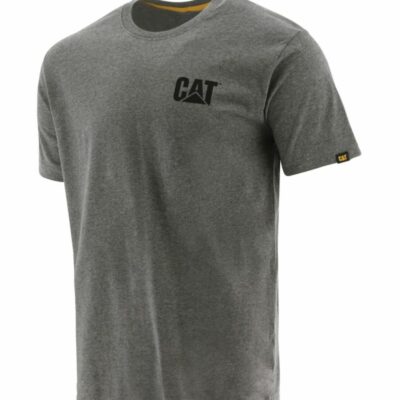 Men Tops & Outerwear | Cat Footwear Men Trademark Tee Short Sleeves Dark Heather Grey