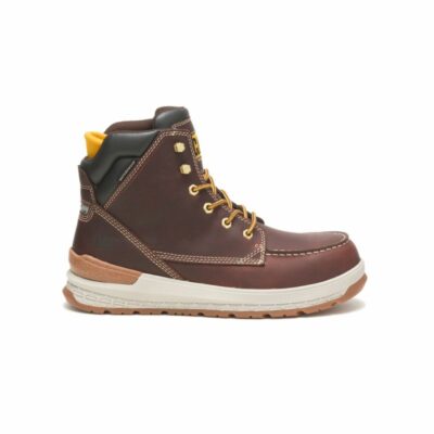 Men Lightweight | Cat Footwear Men Impact Waterproof Carbon Composite Toe Work Boot Boots Friar Brown