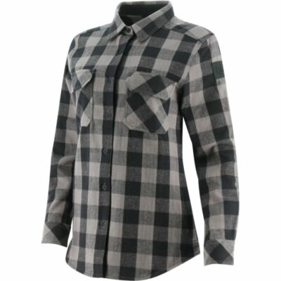 Women Tops & Outerwear | Cat Footwear Women Buffalo Check Heavyweight Shirt Long Sleeves Black