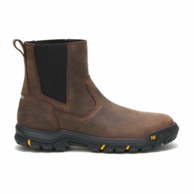 Men Pull-Ons | Cat Footwear Men Wheelbase Work Boot Pullons Clay