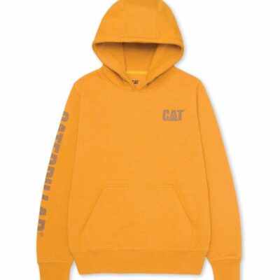 Women Tops & Outerwear | Cat Footwear Women Trademark Banner Pull Over Hoodie Sweatshirts Mustard Yellow Heather