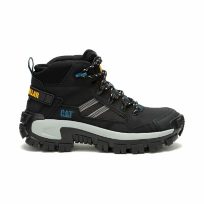 Men Safety Toe | Cat Footwear Men Invader Mid Vent Composite Toe Work Boot Boots Black