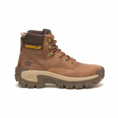 Men Safety Toe | Cat Footwear Men Invader Hi Steel Toe Work Boot Boots Mushroom